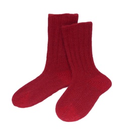 Knitted Woollen Socks &quot;Ennstal&quot; (Red)