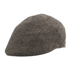 [4060A 29] Herren - Flatcap - Harris Tweed, oliv